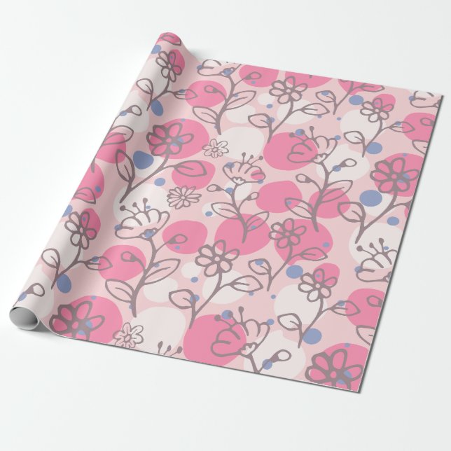 Papier Cadeau Whispers floraux : ZazzleWrapMagic Wraps exclusifs (Déroulé)