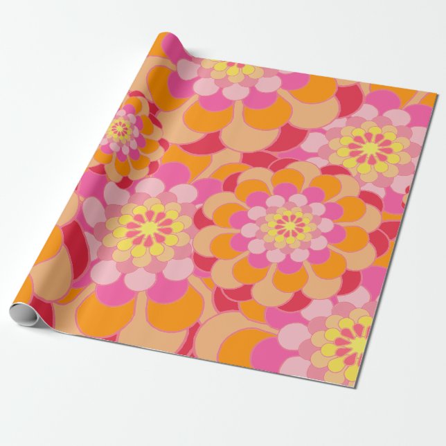 Papier Cadeau Whispers floraux : ZazzleWrapMagic Wraps exclusifs (Déroulé)