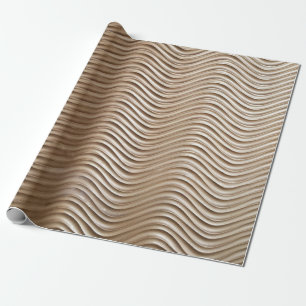 Papier Cadeau White and gray striped textile
