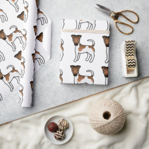 Papier Cadeau White And Tan Smooth Fox Terrier mignon chien Moti