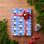 Papier Cadeau White Christmas Snowman<br><div class="desc">Joyeux Noël !</div>