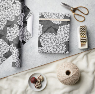 Papier Cadeau White hydrangea