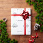 Papier Cadeau White Modern Christmas Business Logo Entreprise Sp<br><div class="desc">Un papier d'enveloppement de flocon de neige design et minimaliste. Ajoutez votre logo.</div>
