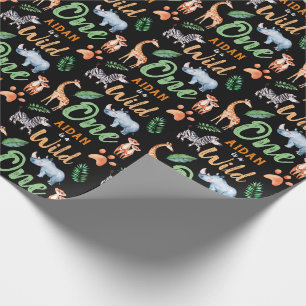 Papier Cadeau Wild One Safari Animal 1er Anniversaire Wild Thing
