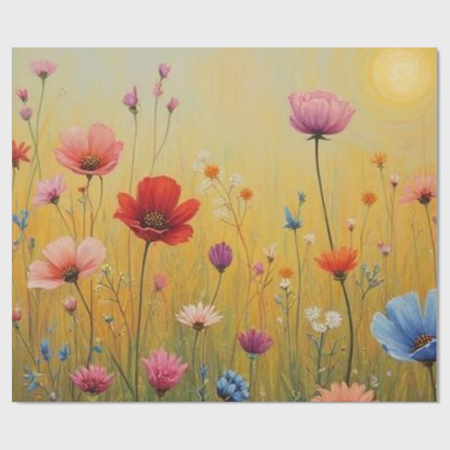 Papier Cadeau "Wildflowers" Wrapping Paper (Plat)