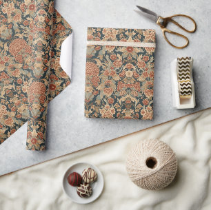 Papier Cadeau William Morris Antique Honeysuckle Motif Floral