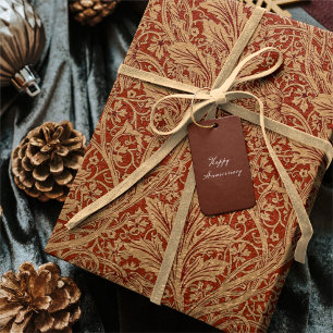 Papier Cadeau William Morris Arcadia Floral Jardin Fleur Classi
