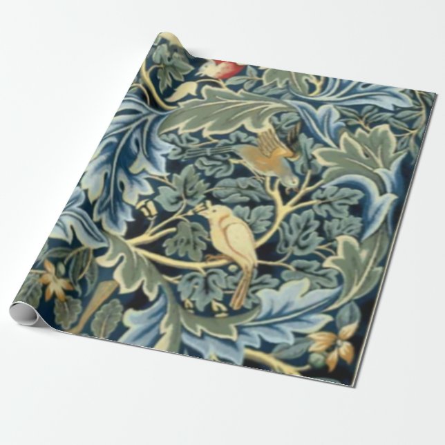 Papier Cadeau William Morris Birds et Acanthus (Déroulé)