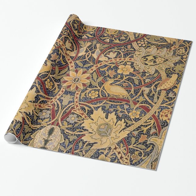 Papier Cadeau William Morris Bullerswood Tapisserie Faux (Déroulé)