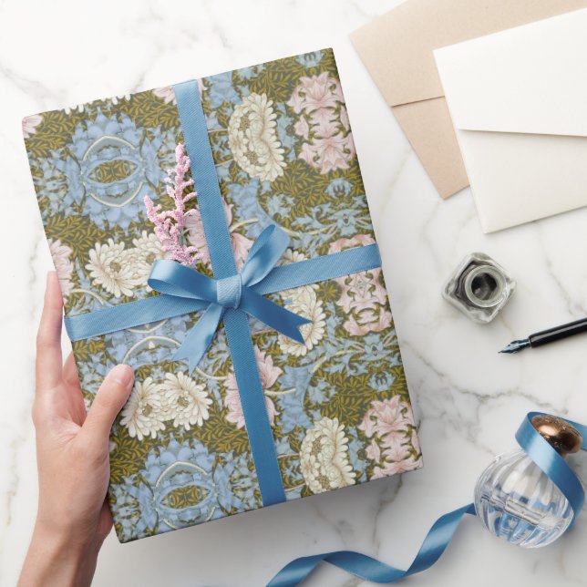 Papier Cadeau William Morris Chrysanthemum Motif floral Folia (Cadeaux)