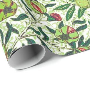 Papier Cadeau William Morris Fruit exotique, Vert citron vert
