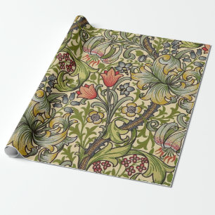 Papier Cadeau William Morris Golden Lily Motif restauré