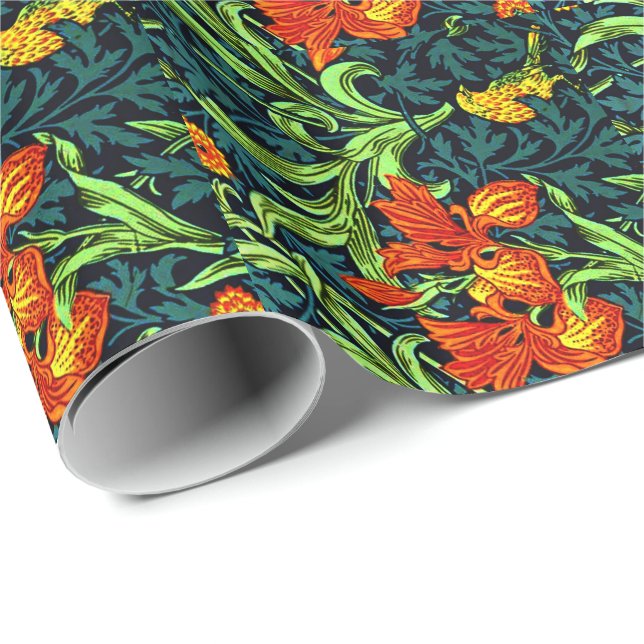 Papier Cadeau William Morris - Iris (Coin rond)