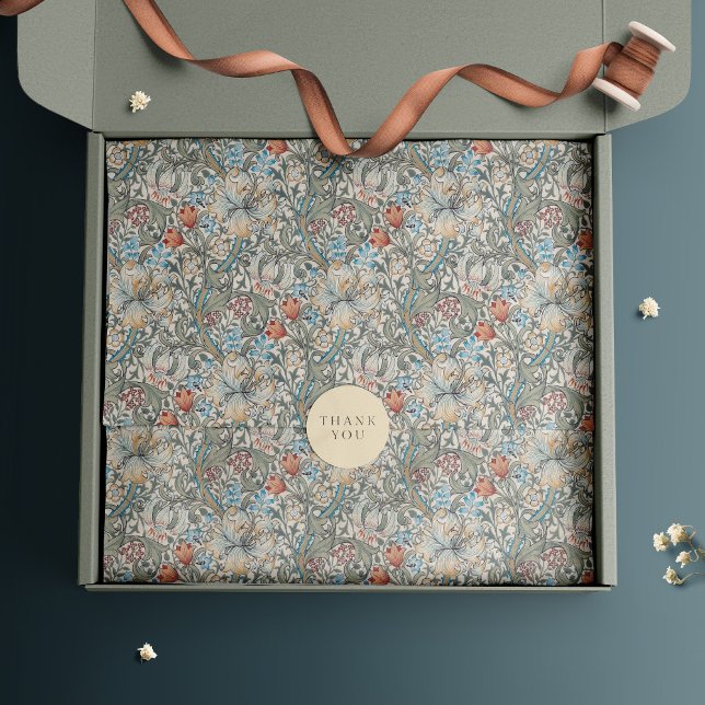 Papier Cadeau William Morris Lily Art Nouveau Motif Floral Guerr (Créateur téléchargé)