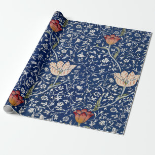 Papier Cadeau William Morris Medway Floral bleu