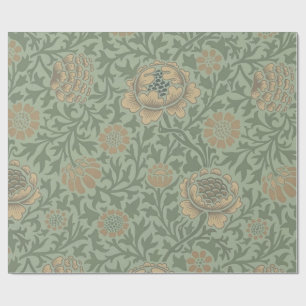 Papier Cadeau William Morris motif floral Grafton vert sauge
