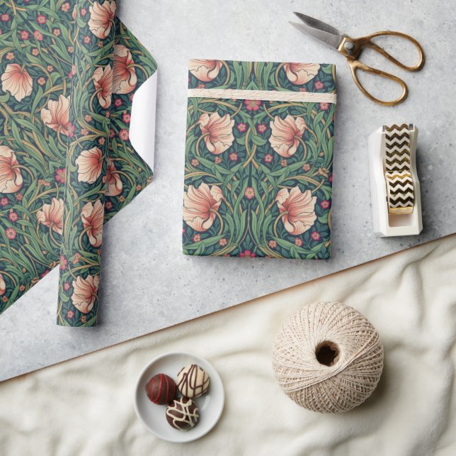 Papier Cadeau William Morris Pimpernel Vintage Préraphaélite (Artisanat)