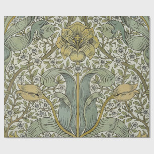 Papier Cadeau William Morris Printemps Fourré Jaune Art Floral