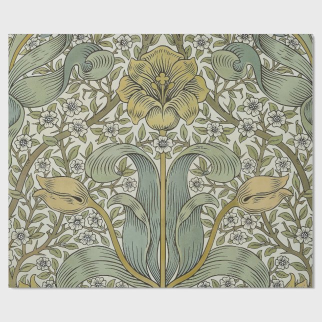 Papier Cadeau William Morris Spring Motif classique épais (Plat)