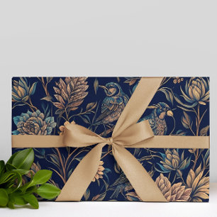 Papier Cadeau William Morris Vintage Bird Flower Motif Plante