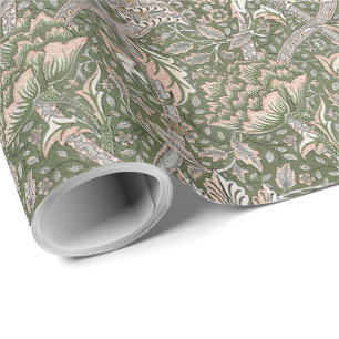 Papier Cadeau William Morris Vintage Windrush Flowers Foliage