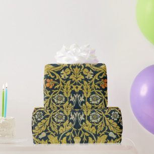 Papier Cadeau William Morris Violet Columbine Navy Floral