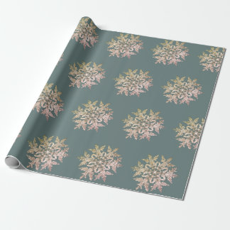 PAPIER CADEAU WILSON BENTLEY SNOWFLAKE SUR BLUE GREY