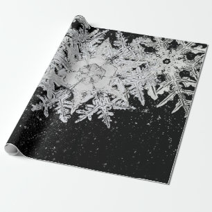 PAPIER CADEAU WILSON BENTLEY SNOWFLAKES ON NIGHT SKY