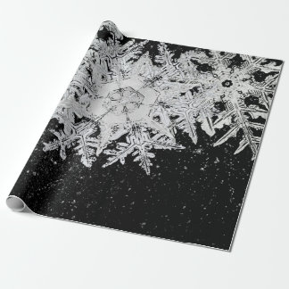 PAPIER CADEAU WILSON BENTLEY SNOWFLAKES ON NIGHT SKY