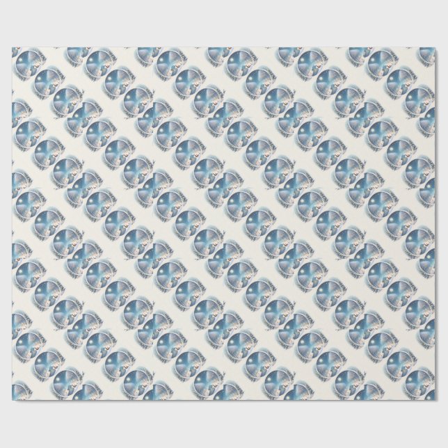Papier Cadeau Winter Foxes by Moonlit Snowy River (Plat)