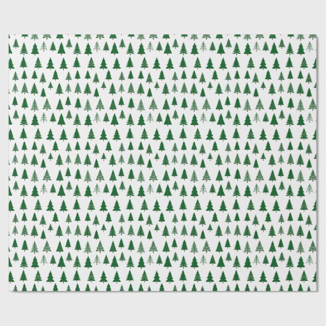 Papier Cadeau Winter Trees Wrapping Paper (Plat)