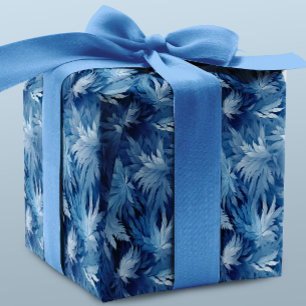 Papier Cadeau Winter Wonderland Bleu gelé motif