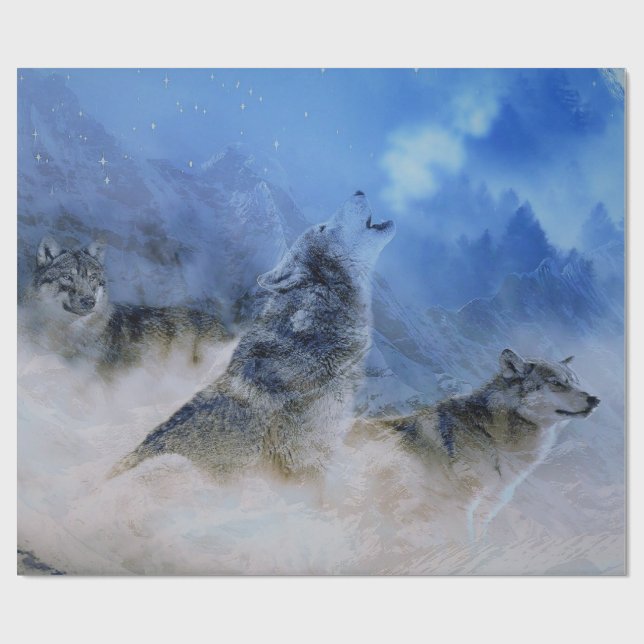 Papier Cadeau Wolf Spirits (Plat)