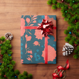 Papier Cadeau Wombat Floral coloré Motif personnalisé