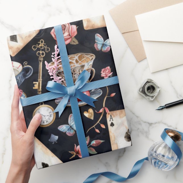 Papier Cadeau Wonderland Alice Motif (Cadeaux)