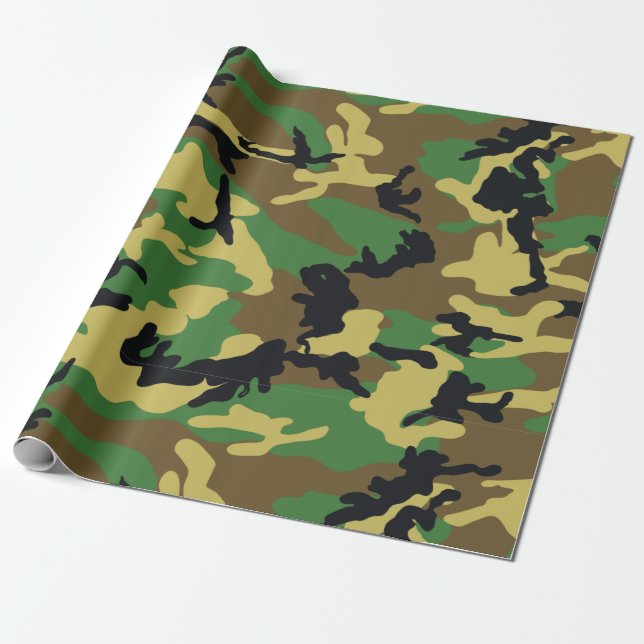 PAPIER CADEAU "WOODLAND CAMO" (Déroulé)
