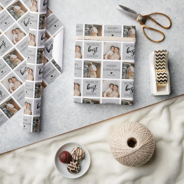 Papier Cadeau World Best Daddy 2 Photo Wrapper Paper (Artisanat)