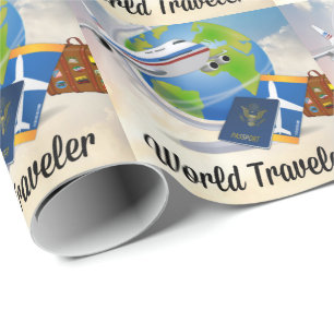 Papier Cadeau World Traveller, Design 2