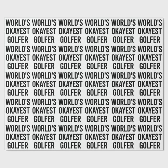 Papier Cadeau World's Okayest Golfer Dad Father's Day Golfing  (Plat)