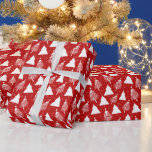 Papier Cadeau Wrapping Paper 76,2 cm x 1,8 m - Christmas Trees<br><div class="desc">Wrapping Paper 76, 2 cm x 1, 8 m - Christmas Trees Pattern,  Red</div>