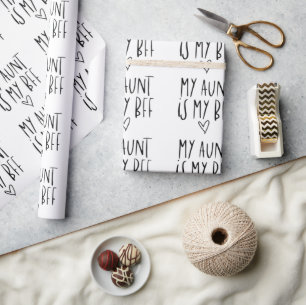 Papier Cadeau Wrapping Paper - My Aunt is My BFF