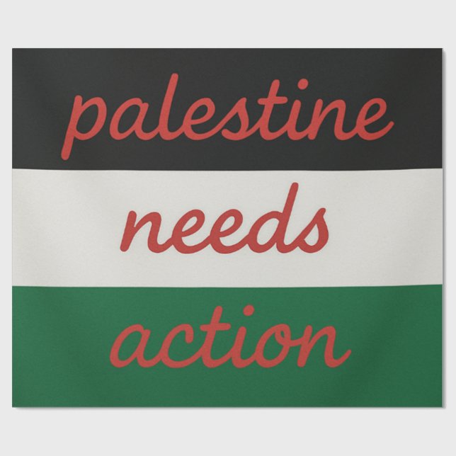 Papier Cadeau Wrapping Paper palestine needs action (Plat)