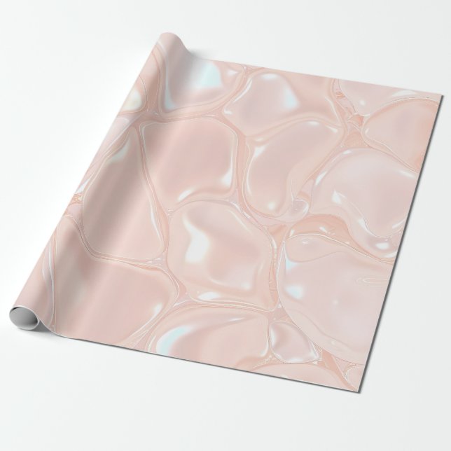 Papier Cadeau wrapping paper pastel slime design (Déroulé)
