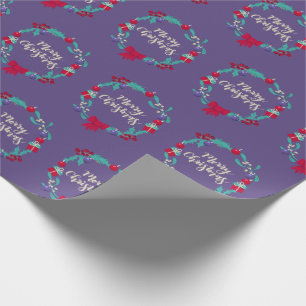 Papier Cadeau Wreath de Noël
