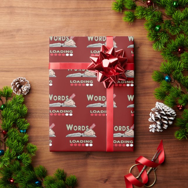 Papier Cadeau Writing Words (Cadeau de vacances)