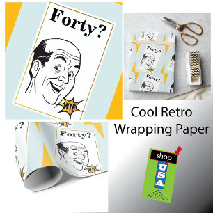 Papier Cadeau WTF 40e anniversaire 🎁 drôle