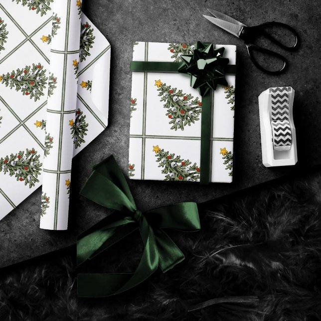 Papier Cadeau XMAS déplaisant | Un Arbre De Noël Très Gothique (Créateur téléchargé)