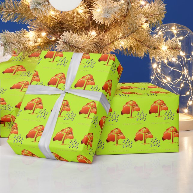 Papier Cadeau Xmas Prière verdâtre (Vacances)