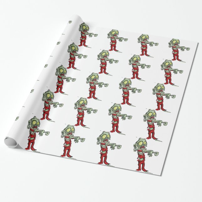 Papier Cadeau xmas zombie santa claus (Déroulé)