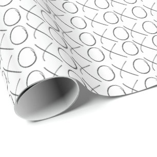 Papier Cadeau XOXO noir et blanc